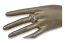 Russian Soviet rose pink 14k 585 gold Vintage ring vrn107