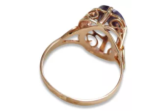 Russisch Sowjetrosa 14 Karat 585 Gold Alexandrit Rubin Smaragd Saphir Zirkon Ring vrc075