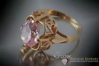 Vintage Rose Gold Ring 14K Alexandrite Ruby Emerald Sapphire Zircon 585 vrc075