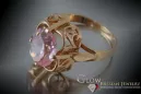 Ruso Soviet rosa 14k 585 oro Alejandrita Rubí Esmeralda Zafiro Zircón anillo vrc075