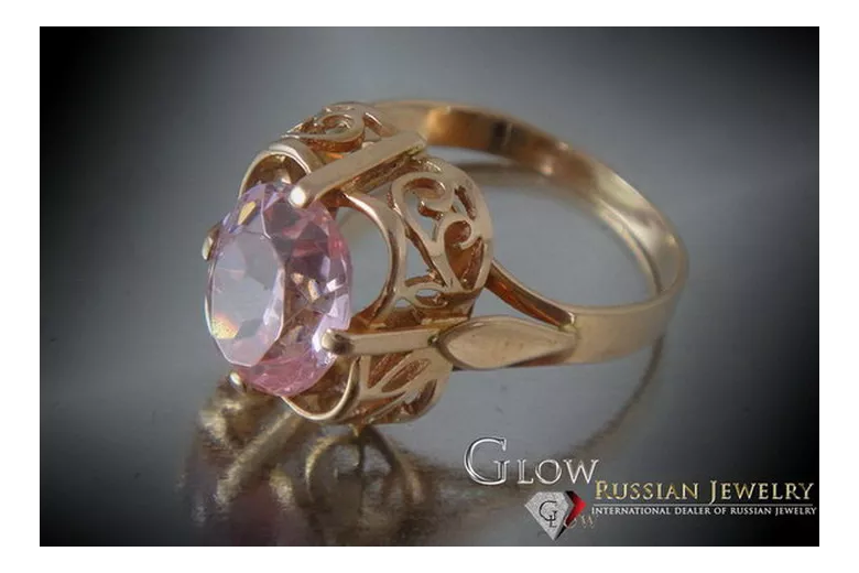 Руски съветски роза 14k 585 злато александрит рубин изумруд сапфир циркон пръстен vrc075