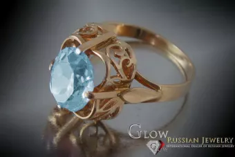 Vintage rose 14k 585 gold Alexandrite Ruby Emerald Sapphire Zircon ring  vrc075