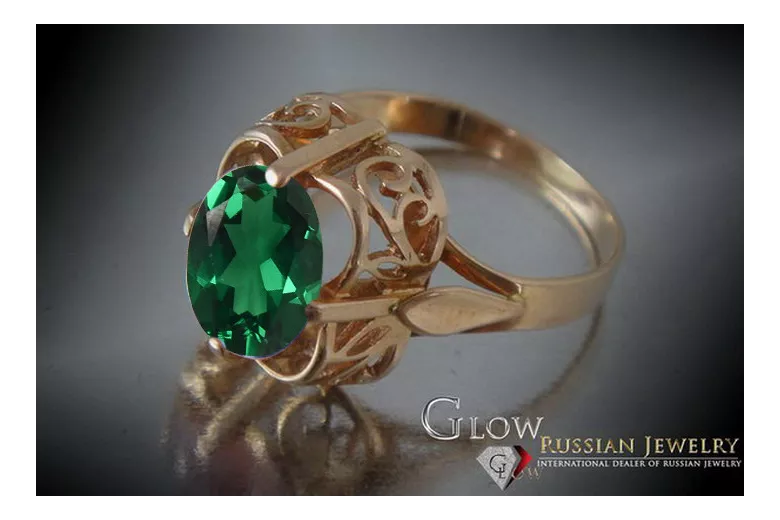 Russisch Sowjetrosa 14 Karat 585 Gold Alexandrit Rubin Smaragd Saphir Zirkon Ring vrc075