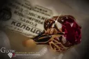 Ruso Soviet rosa 14k 585 oro Alejandrita Rubí Esmeralda Zafiro Zircón anillo vrc075