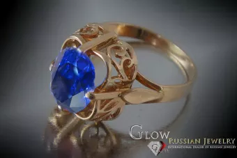 Russian Soviet rose 14k 585 gold Alexandrite Ruby Emerald Sapphire Zircon ring  vrc075