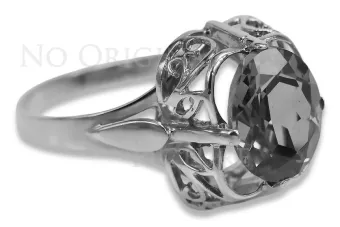 Anillo de oro rosa soviético ruso 14K Alejandrita Rubí Esmeralda Zafiro Zircón 585 vrc075