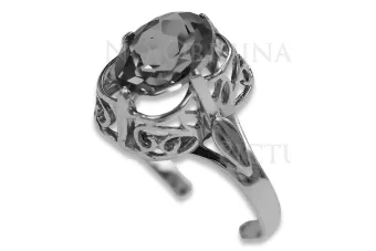 Soviet 14k 585 Zlatý Ruský Ring of Pink Gold s Alexandryt Rubin Sapphire Emerald Zirkón VRC075