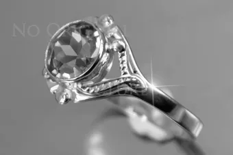 Sovietų 14k 585 aukso Rusijos rožinio aukso žiedas su Aleksandrinu Rubinu Sapiru Smaragdu Zirkonija vrc373