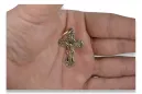 Italienisches gelbes 14-Karat-585-Gold-Orthodoxes Kreuz oc002wy