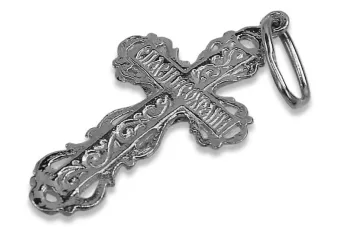Krzyżyk Prawosławny 14k 585 zawieszka z białego złota oc007w
