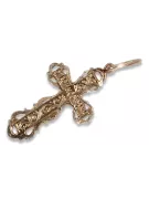 Złoty krzyż Prawosławny 14k 585 zawieszka krzyżyk czerwone złoto oc007r