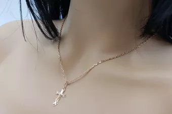 Cruz ★ ortodoxa de oro russiangold.com ★ Oro 585 333 Precio bajo