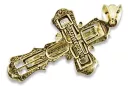 Italienisch gelb 14k 585 gold Orthodoxes Kreuz oc010yw