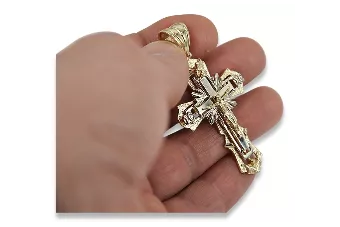Złoty krzyż prawosławny russiangold.com ★ Złoto 585 333 Niska cena