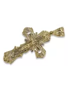Złoty krzyż Prawosławny 14k 585 zawieszka krzyżyk Jezus żółte złoto oc010y