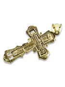 Złoty krzyż Prawosławny 14k 585 zawieszka krzyżyk Jezus żółte złoto oc010y