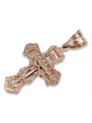 Złoty krzyż Prawosławny 14k 585 krzyżyk z czerwonego różowego złota oc008r