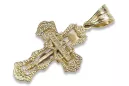 Złoty krzyż Prawosławny 14k 585 krzyżyk z żółtego włoskiego złota oc008y