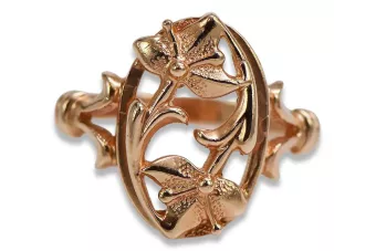 Russian Soviet rose pink 14k 585 gold Vintage ring vrn070