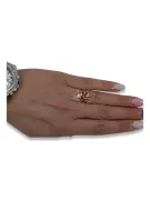 Radziecki 14k 585 złoty Rosyjski pierścionek z różowego złota vrn070