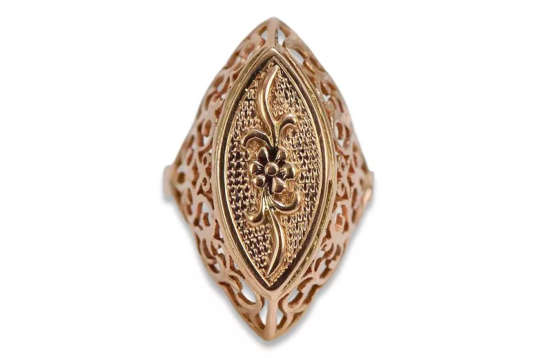 Russische Sowjetrosa rosa 14k 585 gold Vintage ring vrn016