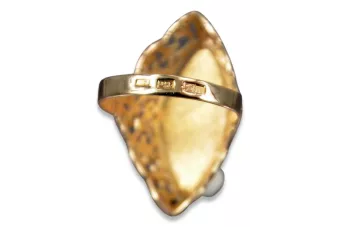 Ruso soviético rosa rosa 14k 585 oro anillo Vintage vrn016