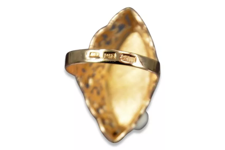 Russisch Sowjet rosa 14 Karat 585 gold Vintage Ring vrn016