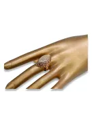 Radziecki 14k 585 złoty Rosyjski pierścionek z różowego złota vrn016