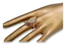 Руски съветски розов розов 14k 585 златен винтажен пръстен vrn016