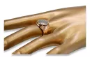 Radziecki 14k 585 złoty Rosyjski pierścionek z różowego złota vrn177