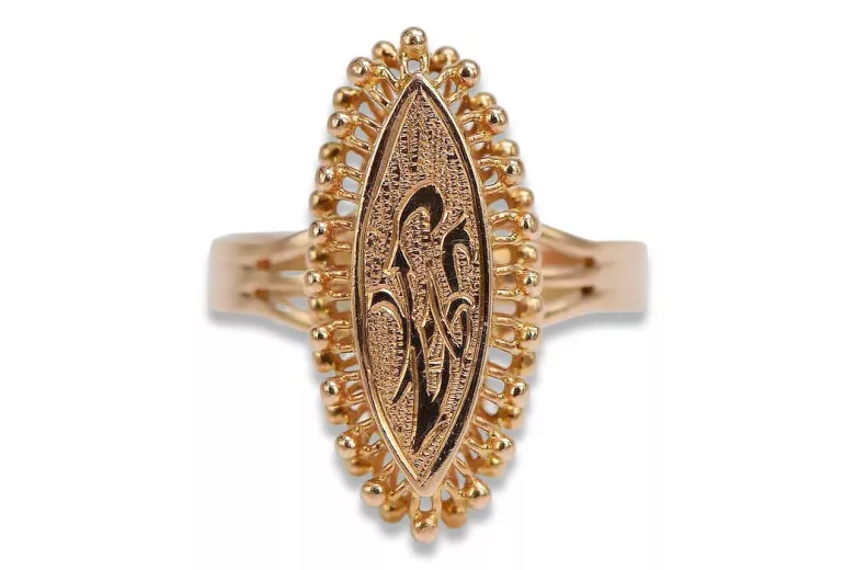 Russisch Sowjet rosa 14 Karat 585 gold Vintage Ring vrn120