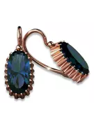 Russische Sowjetische Rose Pink 14k 585 Gold Ohrringe vec047 Alexandrit Rubin Smaragd Saphir ...