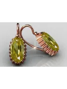 Ruso soviético rosa rosa 14k 585 pendientes de oro vec047 alejandrita rubí esmeralda zafiro ...