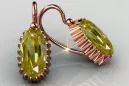Ruso soviético rosa rosa 14k 585 pendientes de oro vec047 alejandrita rubí esmeralda zafiro ...