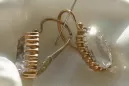 Руски съветски розово розово 14k 585 златни обеци vec047 александрит рубин изумрудено сапфир ...