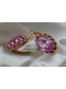 Russische Sowjetische Rose Pink 14k 585 Gold Ohrringe vec064 Alexandrit Rubin Smaragd Saphir ...