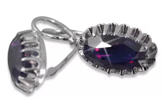 Silver 925 Alexandrite Ruby Emerald Sapphire Aquamarine Zircon ... earrings vec064s