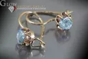 Ruso soviético rosa rosa 14k 585 pendientes de oro vec069 alejandrita rubí esmeralda zafiro ...