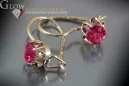 Rus sovietic trandafir roz 14k 585 cercei de aur vec069 alexandrit rubin smarald safir ...