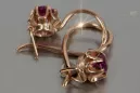 Rus sovietic trandafir roz 14k 585 cercei de aur vec069 alexandrit rubin smarald safir ...