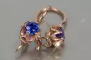 Russische Sowjetische Rose Pink 14k 585 Gold Ohrringe vec069 Alexandrit Rubin Smaragd Saphir ...