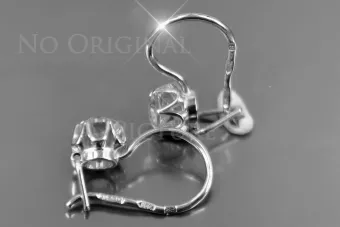 Boucles d’oreilles en or rose soviétique russe 14k 585 vec069 alexandrite rubis émeraude saphir ...