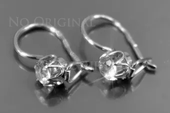 Boucles d’oreilles en or rose soviétique russe 14k 585 vec069 alexandrite rubis émeraude saphir ...