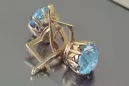 Vintage auskariai iš 14k 585 rožinio aukso vec070 aleksandritas rubinas emeraldas safiras ...