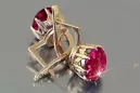 Russische Sowjetische Rose Pink 14k 585 Gold Ohrringe vec070 Alexandrit Rubin Smaragd Saphir ...