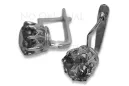 Boucles d’oreilles en or rose soviétique russe 14k 585 vec070 alexandrite rubis émeraude saphir ...