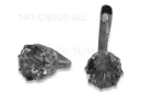 Vintage auskariai iš 14k 585 rožinio aukso vec070 aleksandritas rubinas emeraldas safiras ...