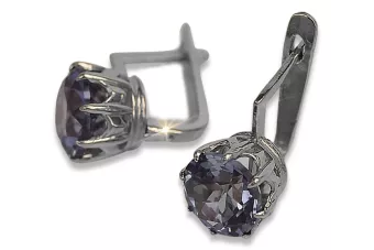 102 / 5 000 Vintage earrings silver 925 with alexandrite ruby sapphire emerald aquamarine zircons vec070s