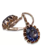Russische Sowjetische Rose Pink 14k 585 Gold Ohrringe vec074 Alexandrit Rubin Smaragd Saphir ...