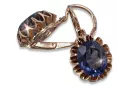 Russische Sowjetische Rose Pink 14k 585 Gold Ohrringe vec074 Alexandrit Rubin Smaragd Saphir ...